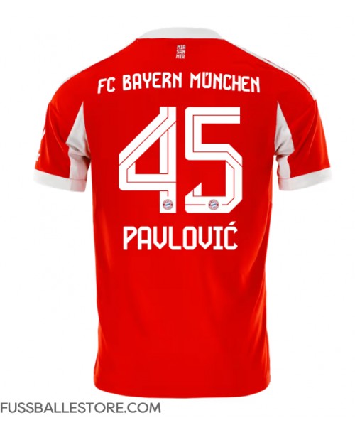 Günstige Bayern Munich Aleksandar Pavlovic #45 Heimtrikot 2025-26 Kurzarm Günstige Bayern Munich Aleksandar Pavlovic #45 Heimtrikot 2025-26 Kurzarm